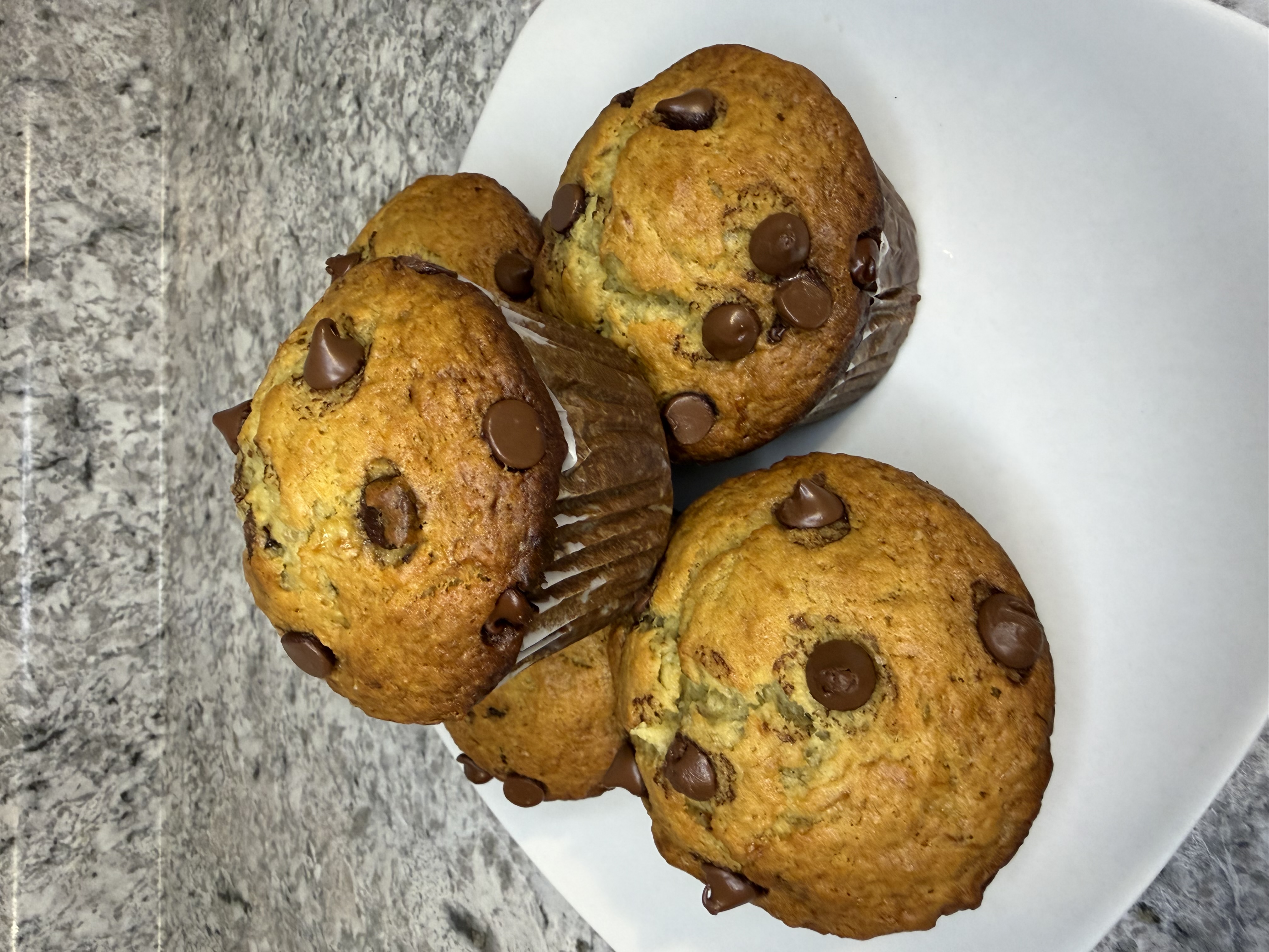 Chocolate chip banana muffins
